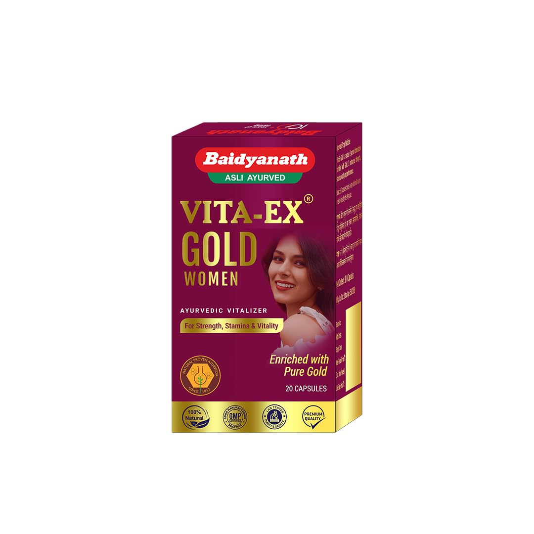 Baidyanath Vita ex Gold Plus -Pack of 20 Capsules | Made with Pure Himalayan Shilajit, Ashwagandha & Safed Musli, 1 count