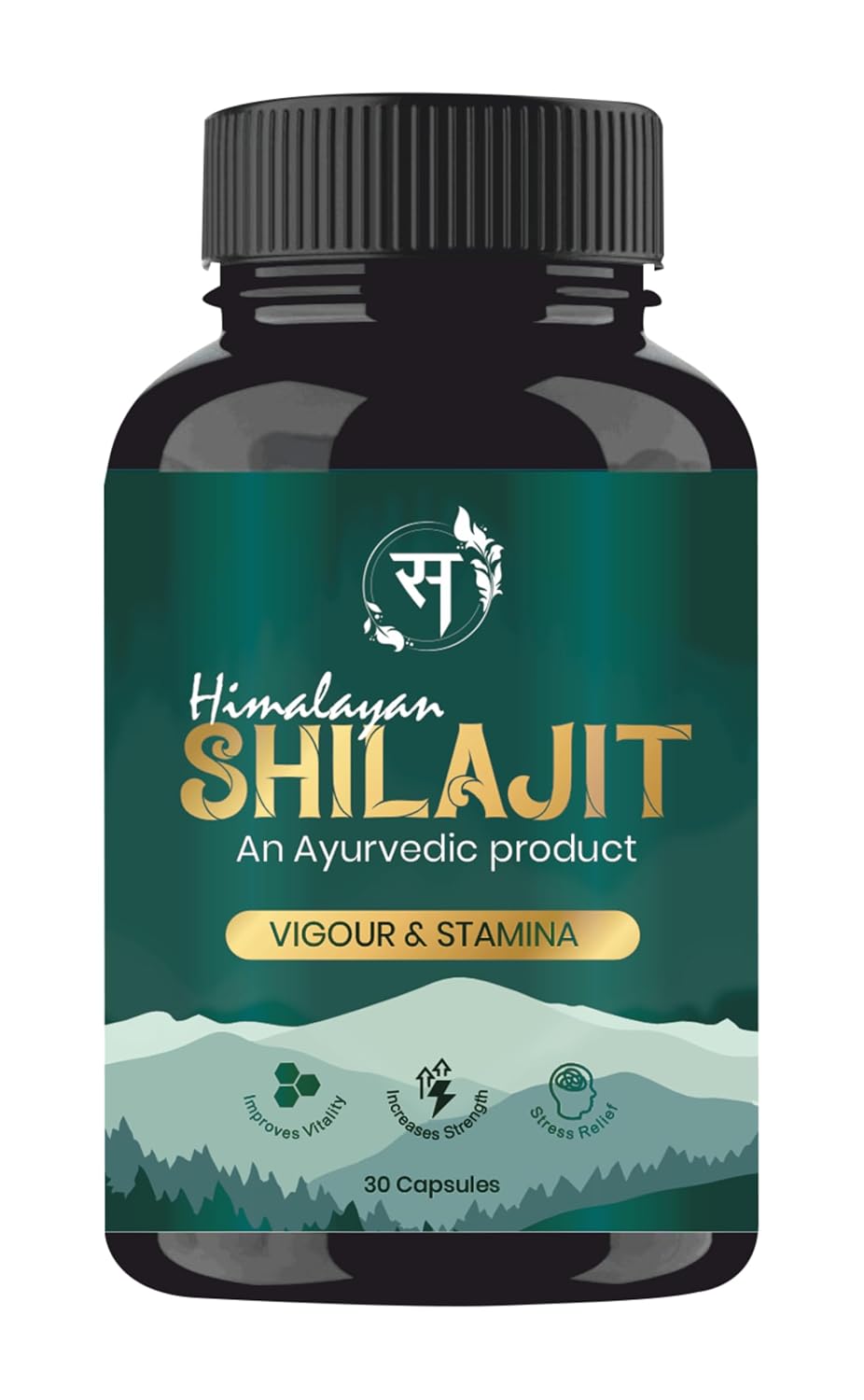 Shilajit Capsules For Men | 30 Capsules | Purified Shilajit 500 Mg, Helps in Boosts Stamina 100% Ayurvedic Supplement For Men (Pack of 1) | Saraswati Bio