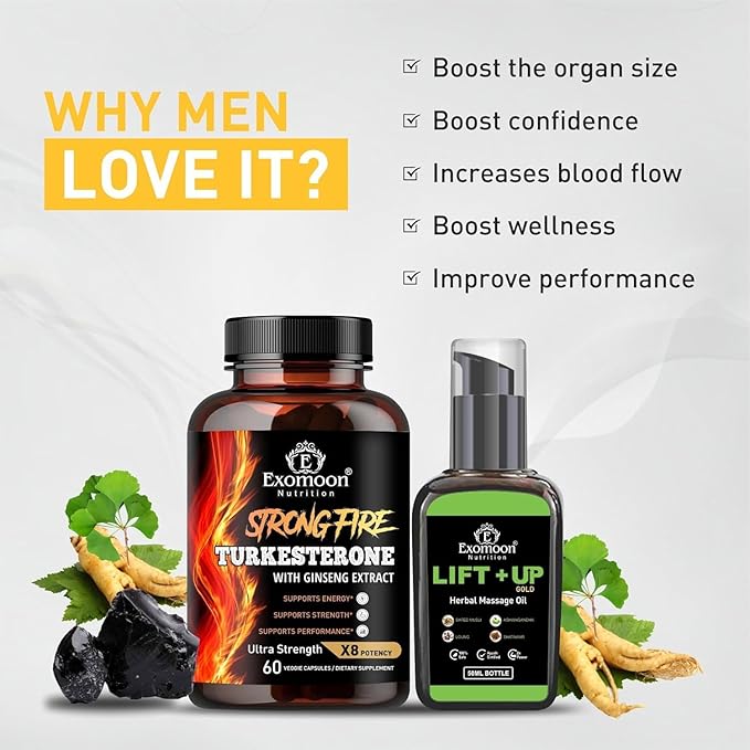 Himalayan Gold Shilajit 10x | Men’s Strength Capsules & Energy Oil Kit