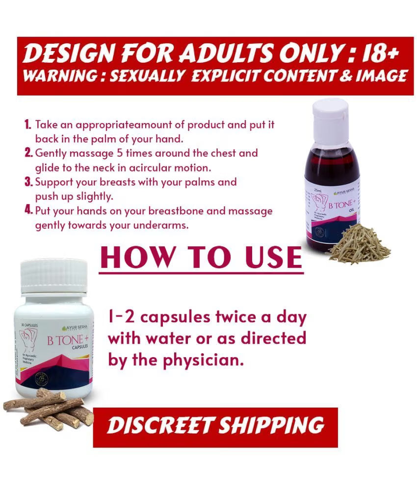 B Tone Capsules & Oil Ayurvedic Combo Breast Toning for Women
