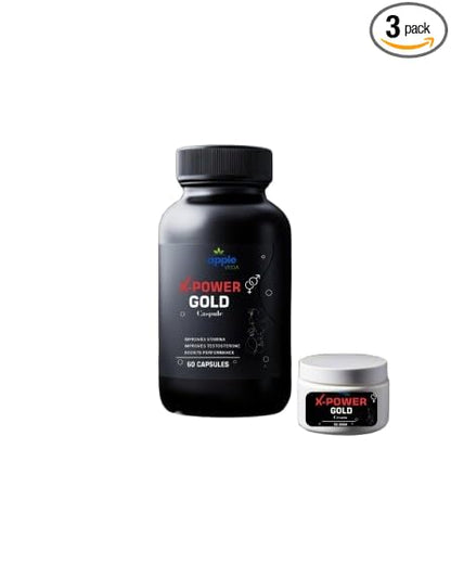 Apple Veda X Power Gold | Men’s Strength & Stamina Combo Pack