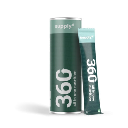 Supply6 360 Ultimate Health Powder for Women & Men | Daily Supplement with 63+Vitamins, Minerals, Probiotics, and Superfoods | Daily Greens | Gut Health supplements, Energy, Immunity (30 Servings)
