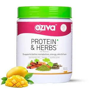 OZiva Protein & Herbs for Women – Mango, 1lb