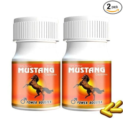 Mustang Power Booster | Ayurvedic Men’s Energy & Muscle Support | 2-Pack