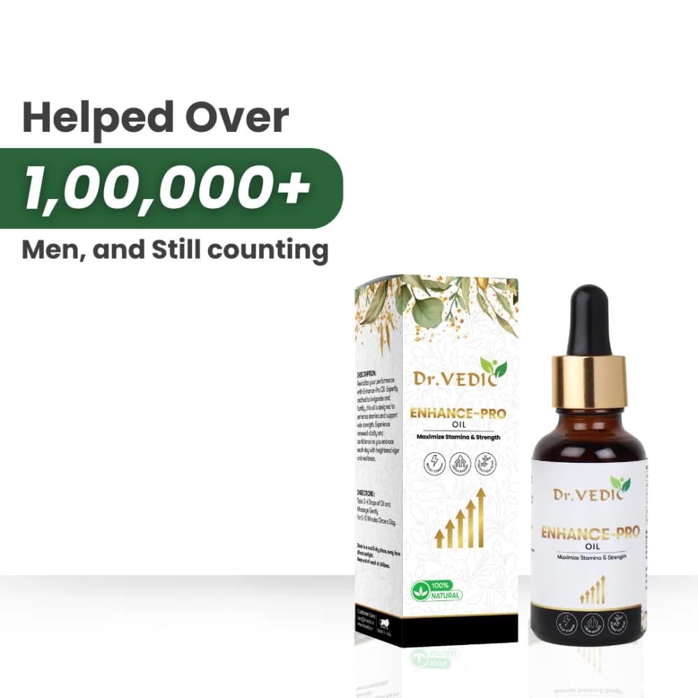 Dr Vedic 100% Pure & Natural E-Pro Duo | 30ml Oil & 60 Capsules for - Strength, Stamina & Performance