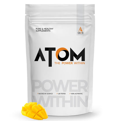 ATOM Whey Protein Double Rich Chocolate 1kg+ AS-IT-IS Creatine 100g (Combo Pack)