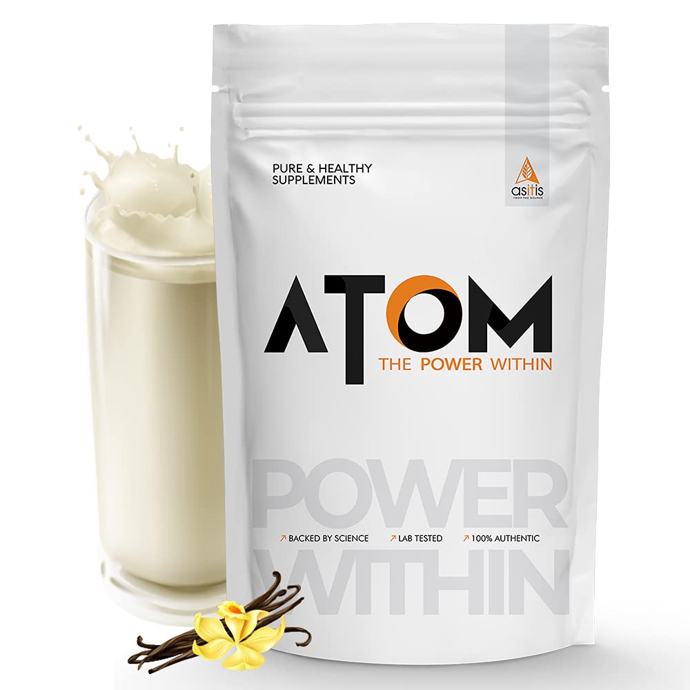 ATOM Whey Protein Double Rich Chocolate 1kg+ AS-IT-IS Creatine 100g (Combo Pack)