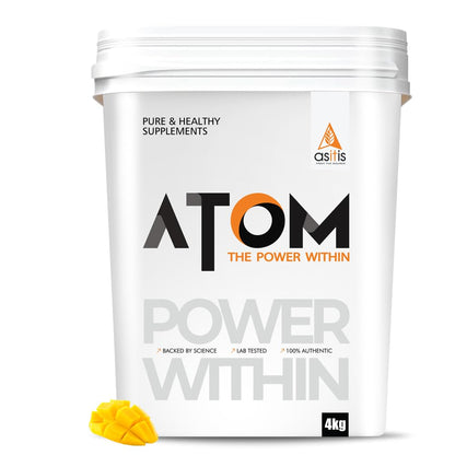 ATOM Whey Protein Double Rich Chocolate 1kg+ AS-IT-IS Creatine 100g (Combo Pack)