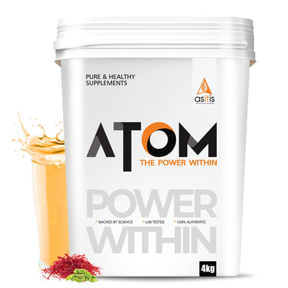 ATOM Whey Protein Double Rich Chocolate 1kg+ AS-IT-IS Creatine 100g (Combo Pack)