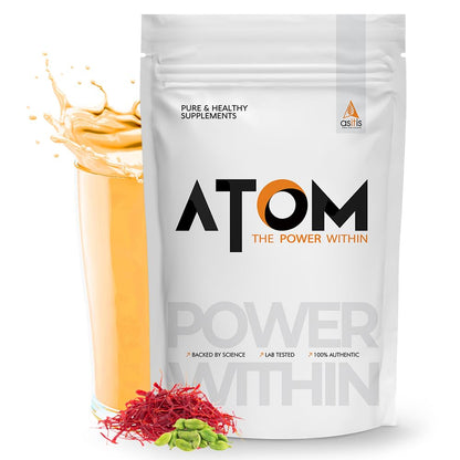 ATOM Whey Protein Double Rich Chocolate 1kg+ AS-IT-IS Creatine 100g (Combo Pack)