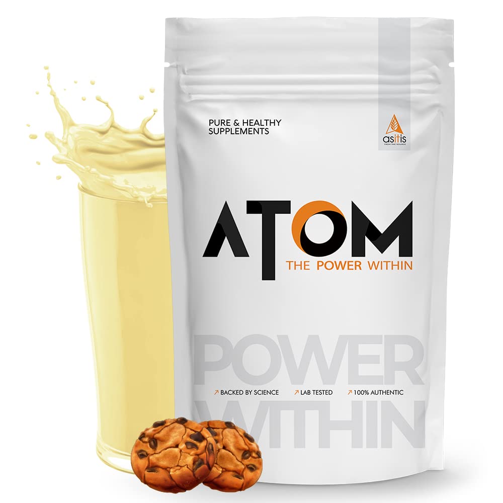 ATOM Whey Protein Double Rich Chocolate 1kg+ AS-IT-IS Creatine 100g (Combo Pack)