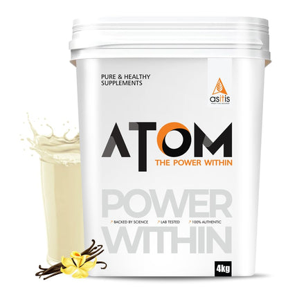 ATOM Whey Protein Double Rich Chocolate 1kg+ AS-IT-IS Creatine 100g (Combo Pack)