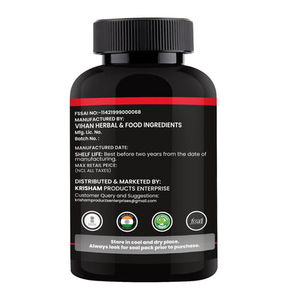 Ling Rise Combo Pack | Ayurvedic Capsules & Massage Oil for Men | Long Mota Lamba Support, Strength & Power Booster | With Ashwagandha, Safed Musli & Shilajit – 60 Capsules + 30ml Oil