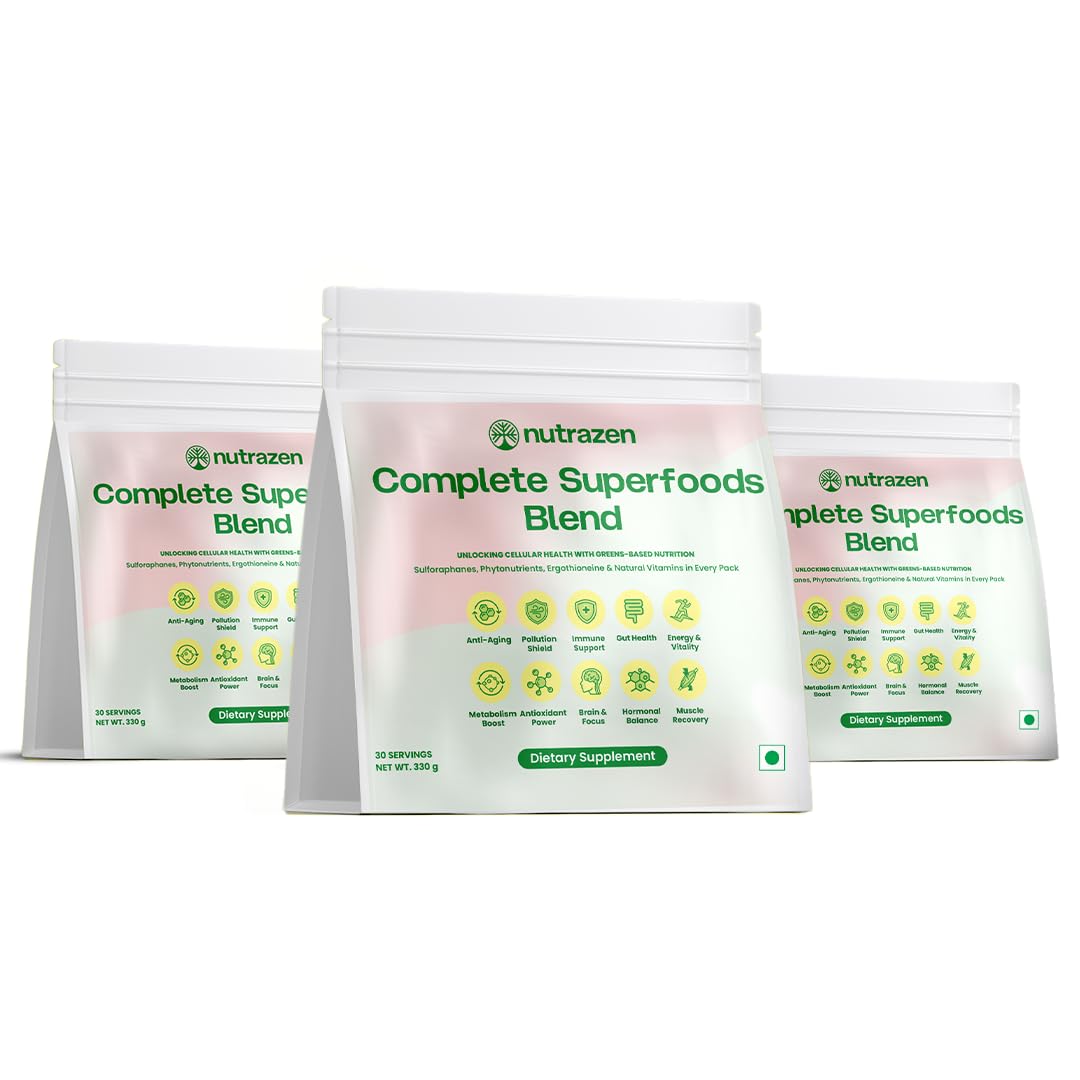Complete Superfoods Blend – 30 Sachets | 50+ Superfoods | Vitamins, Minerals & Probiotics | Daily Plant-Based Nutrition | Supports Digestion, Gut Health, Detox & Immunity | Sugar-Free Supplement