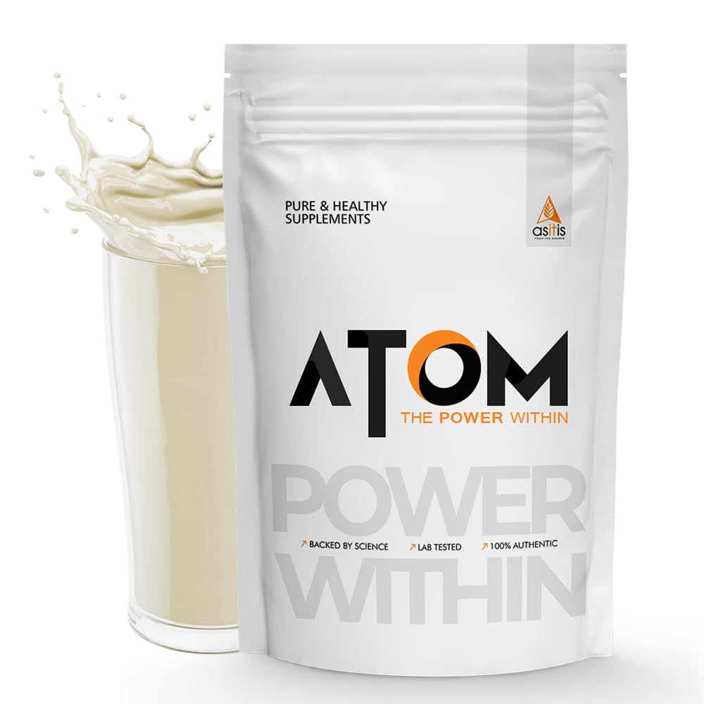 ATOM Whey Protein Double Rich Chocolate 1kg+ AS-IT-IS Creatine 100g (Combo Pack)