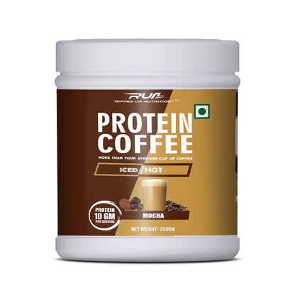 Ripped Up Nutrition Protein Coffee | Neat 10g Protein Per Scoop | Versatile Usage - A Pre-Workout or Anytime Meal Replacement Shake| (Mocha, 1kg (500gmx2))