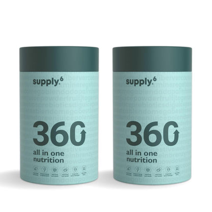 Supply6 360 Ultimate Health Powder for Women & Men | Daily Supplement with 63+Vitamins, Minerals, Probiotics, and Superfoods | Daily Greens | Gut Health supplements, Energy, Immunity (30 Servings)