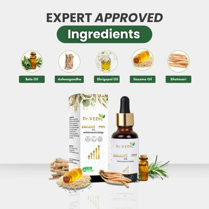 Dr Vedic 100% Pure & Natural E-Pro Duo | 30ml Oil & 60 Capsules for - Strength, Stamina & Performance