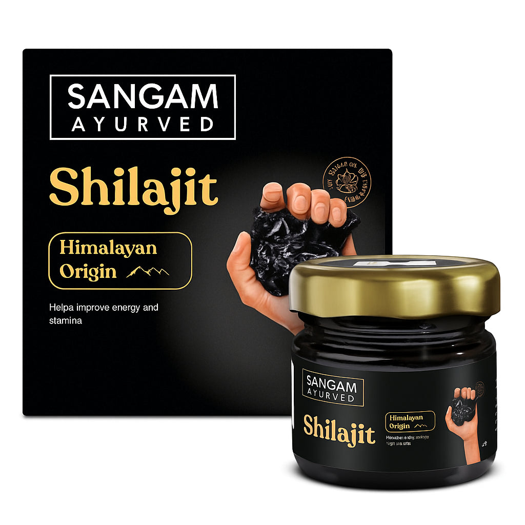 sangam Original Himalayan Shilajit/Shilajeet Resin 40g |Super Saver Pack| 250mg/Serving | For Energy, Endurance & Vitality | 160 Servings | 100% Ayurvedic
