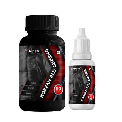 HerbStar Red Ginseng Capsules & Oil | Energy & Immunity Support