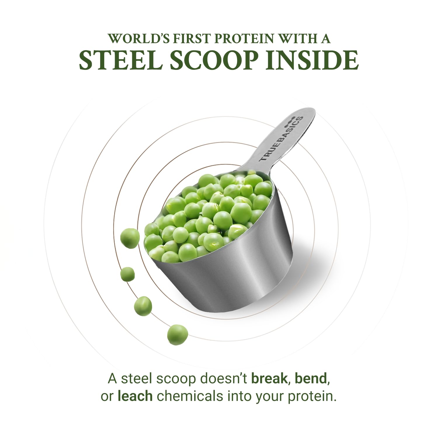 TrueBasics Clean Plant Protein Powder Pea Protein Isolate (Chocolate, 1kg) | 24g Protein per Scoop