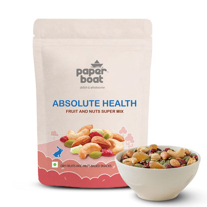 Paper Boat Absolute Health Dry Fruits Mix, Premium Trail Mix | Healthy Mixed Nuts with Dry Fruits | Almonds | Cashews | Cranberry | Pumpkin Seeds | Candied Amla, Reusable Jar (1000g)