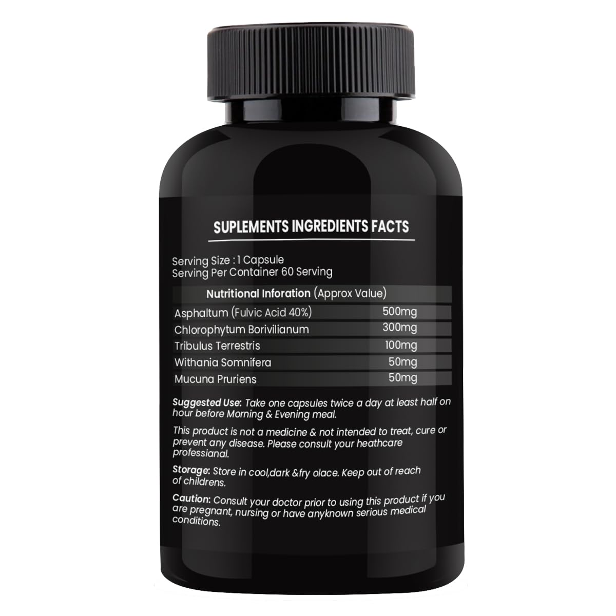 Extra Power Capsules for Men | Ayurvedic Tablets With Shilajit, Ashwagandha, Safed Musli & Gokshura | Long-Lasting Strength, Ling Mota Lamba & Energy & Stamina Booster 60 Veg Capsules