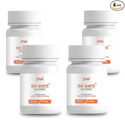 She Wants YOU PERFECT | Men's Stamina Booster | Pack of 4