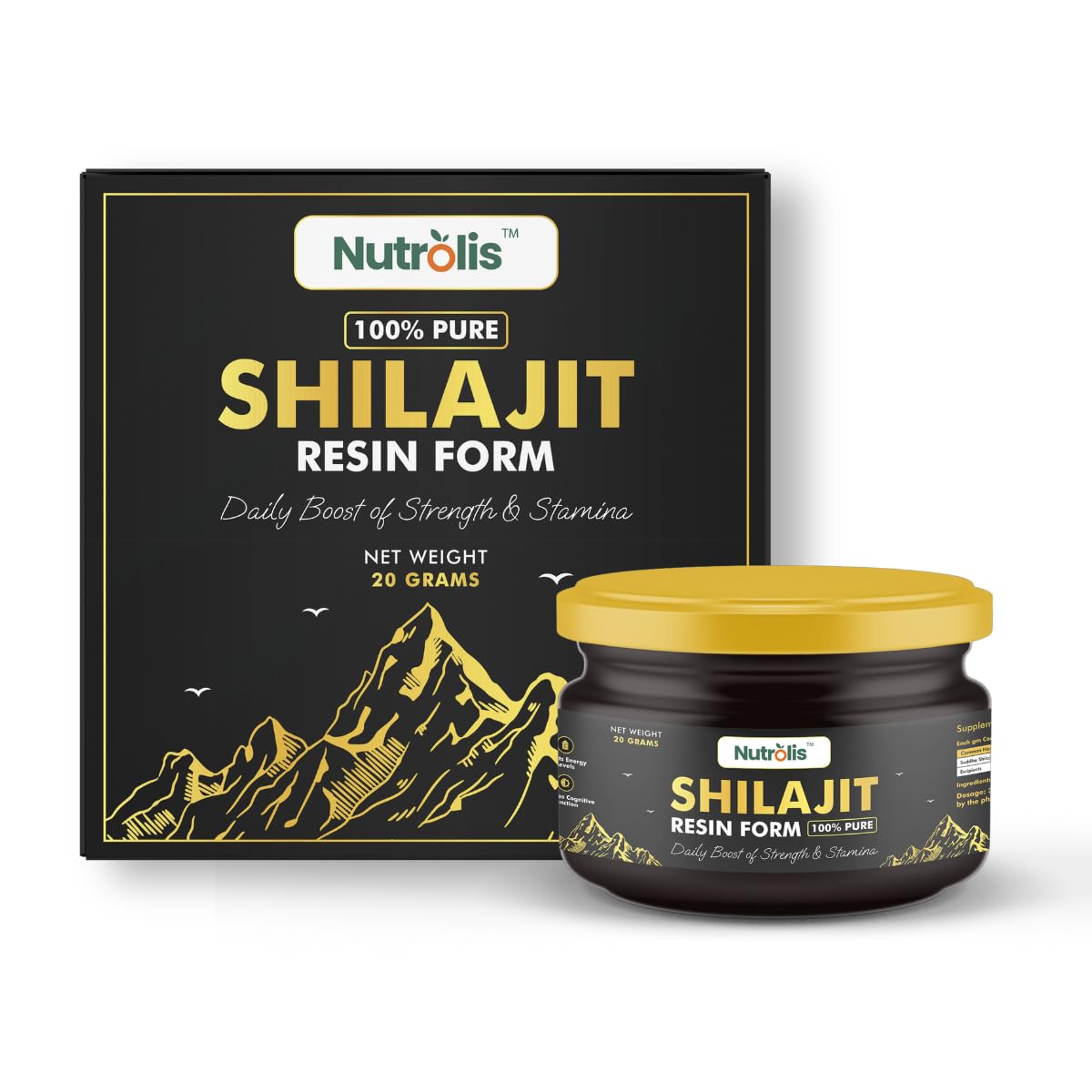 Pure Himalayan Ayurvedic Shilajit Tablet with Better Absorption| Shilajit with Ashwagandha & Gokshura | Boosts Strength,Stamina & Energy | Supports Muscle Growth (60 Tablet)