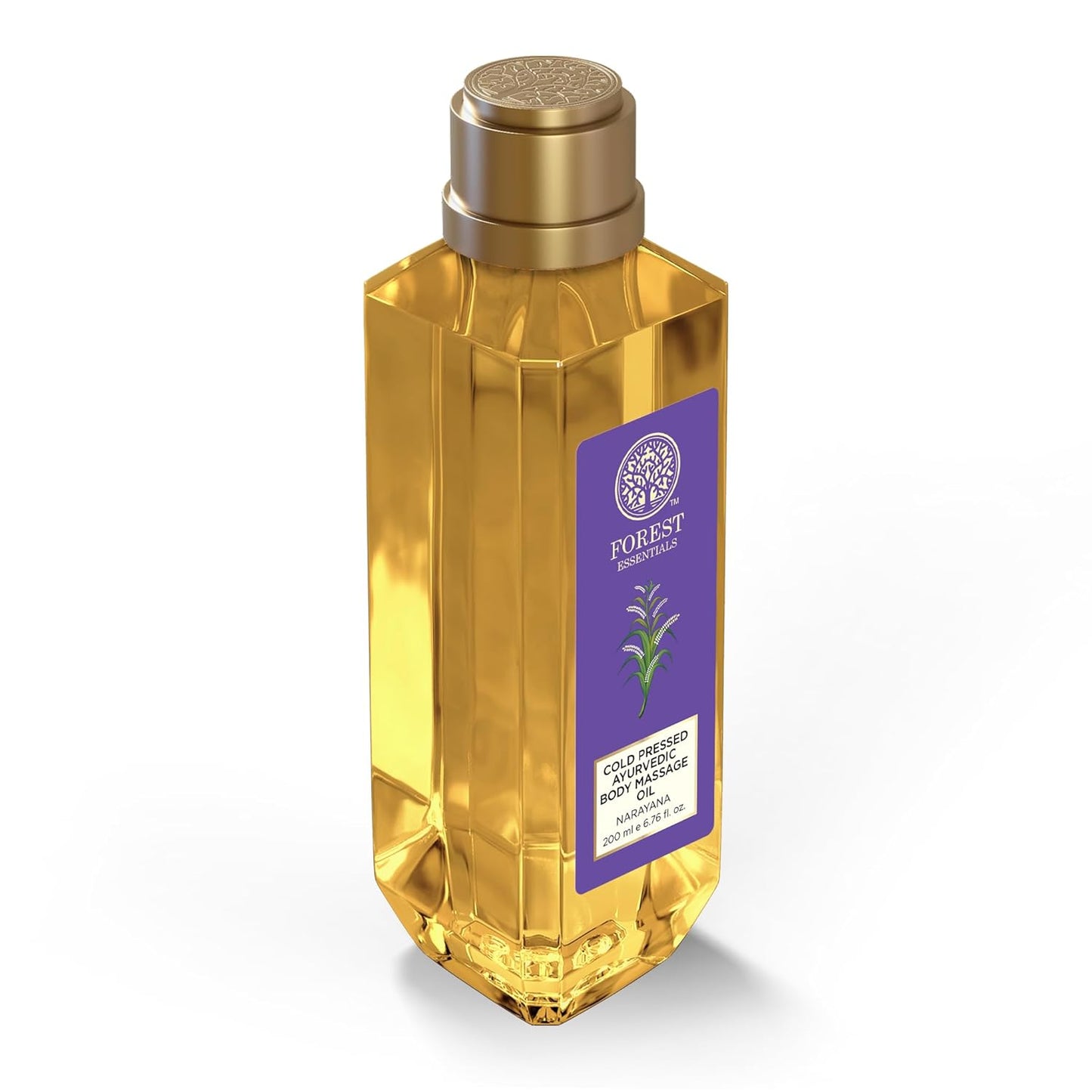 Forest Essentials Narayana Body Massage Oil | Ayurvedic Pain Relief & Stress Relief Oil | Anti-Inflammatory, Nourishing Formula