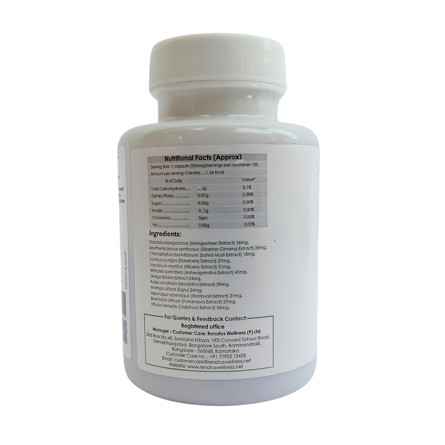 IdikaNutrition Renaatus Nova Capsule 120 Ayurvedic - Renaatus Nova Original 120 Capsule with 12 Natural Ingredients