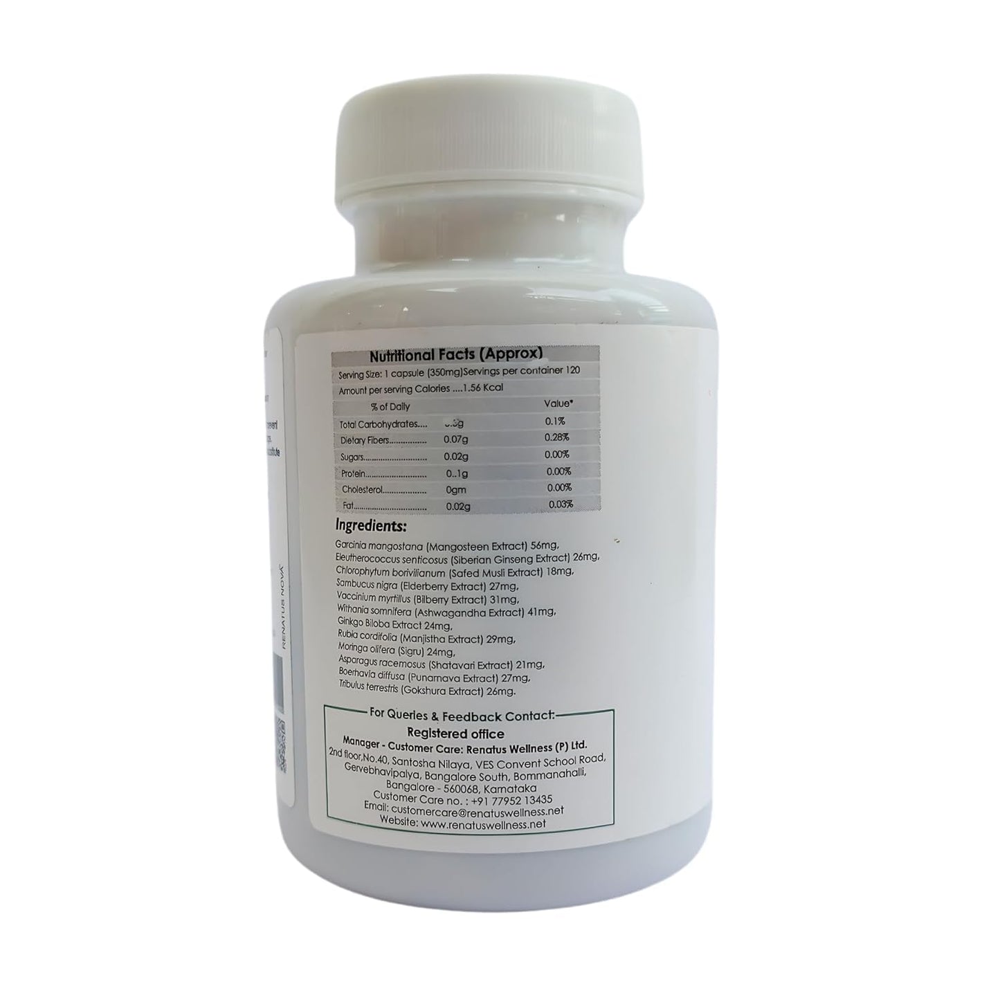 IdikaNutrition Renatus Nova Capsule 120 Ayurvedic - Renatus Nova Original 120 Capsule with 12 Natural Ingredients - Pack of 2