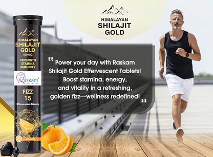 Himalayan Shilajit Gold Fizz | Orange | 500mg | Pack of 4