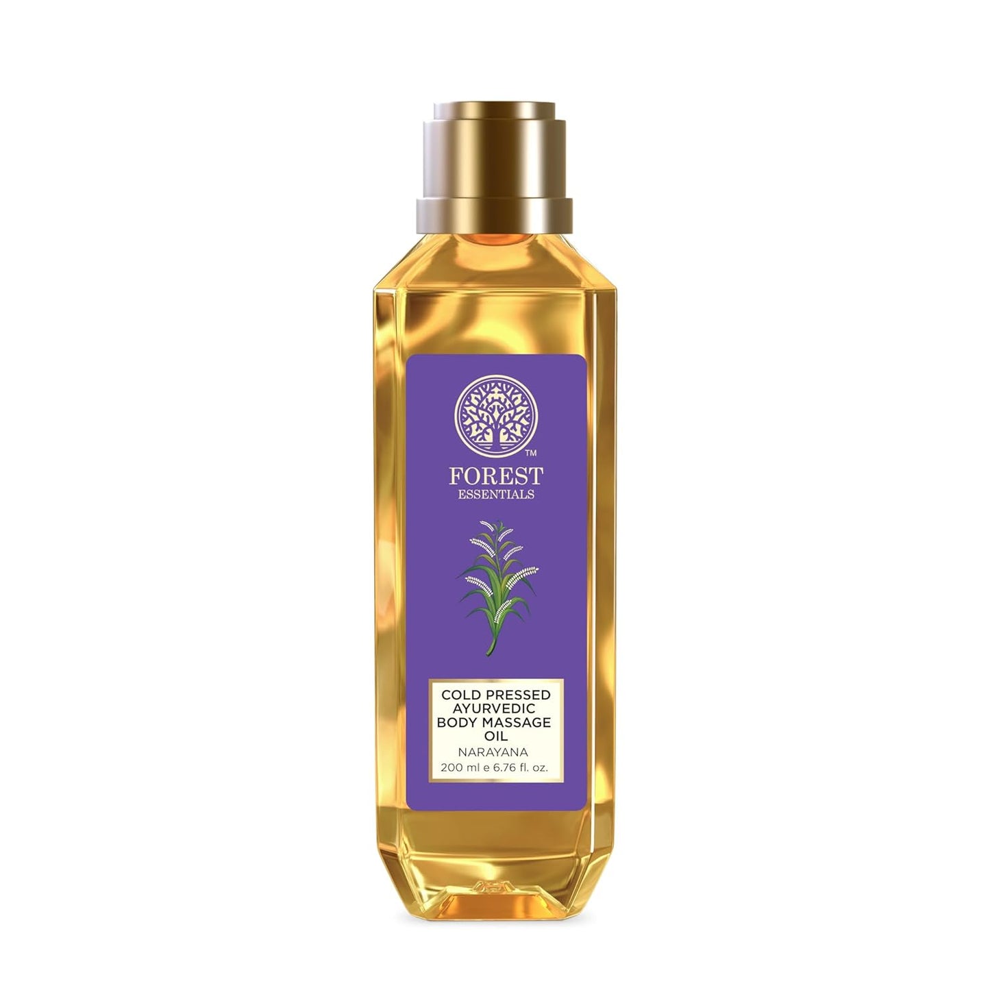 Forest Essentials Narayana Body Massage Oil | Ayurvedic Pain Relief & Stress Relief Oil | Anti-Inflammatory, Nourishing Formula
