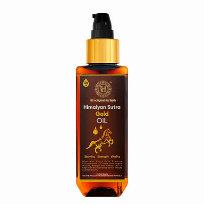 Sutra Gold Oil | Premium Massage Oil for Men | Natural Strength & Stamina Oil | For External Use Only | No Side Effects | Pack Of 1 (100ml Massage Oil)