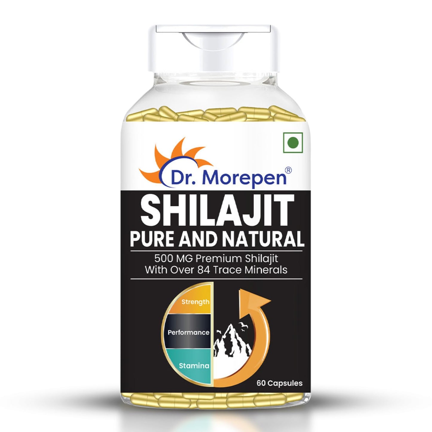 DR. MOREPEN Shilajit Capsules | Pure Himalayan Shilajit Extract Vegan, Pure & Natural Shilajit Pack of 3