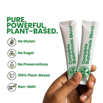 Complete Superfoods Blend – 30 Sachets | 50+ Superfoods | Vitamins, Minerals & Probiotics | Daily Plant-Based Nutrition | Supports Digestion, Gut Health, Detox & Immunity | Sugar-Free Supplement