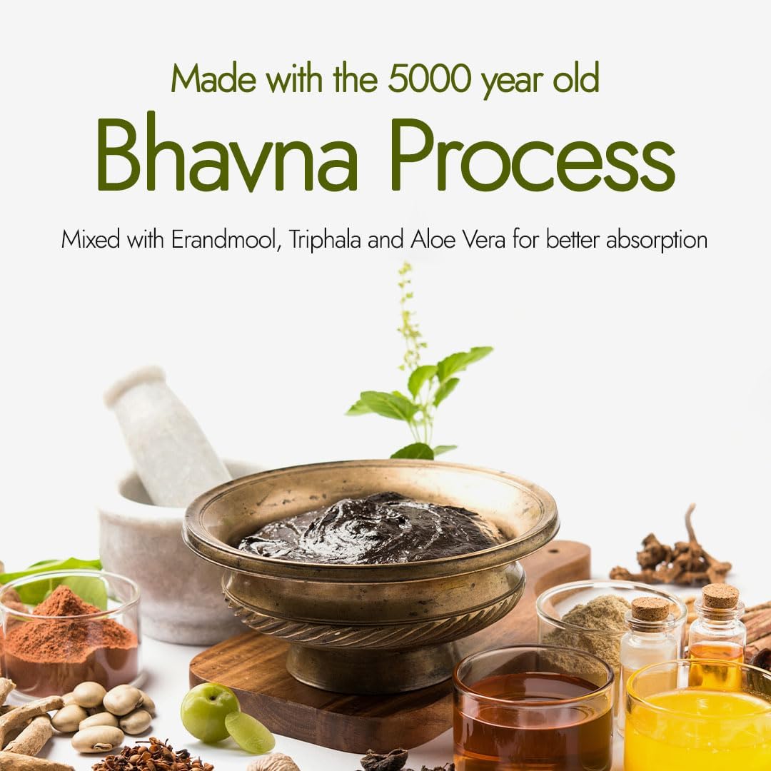 Kapiva Shilajit/Shilajeet Energy 60 Capsules | Made with 100% Pure Shilajit | For All Day Energy & Stamina | With Ashwagandha,Gokshura | Contains 12 Vitamins & 13 Minerals