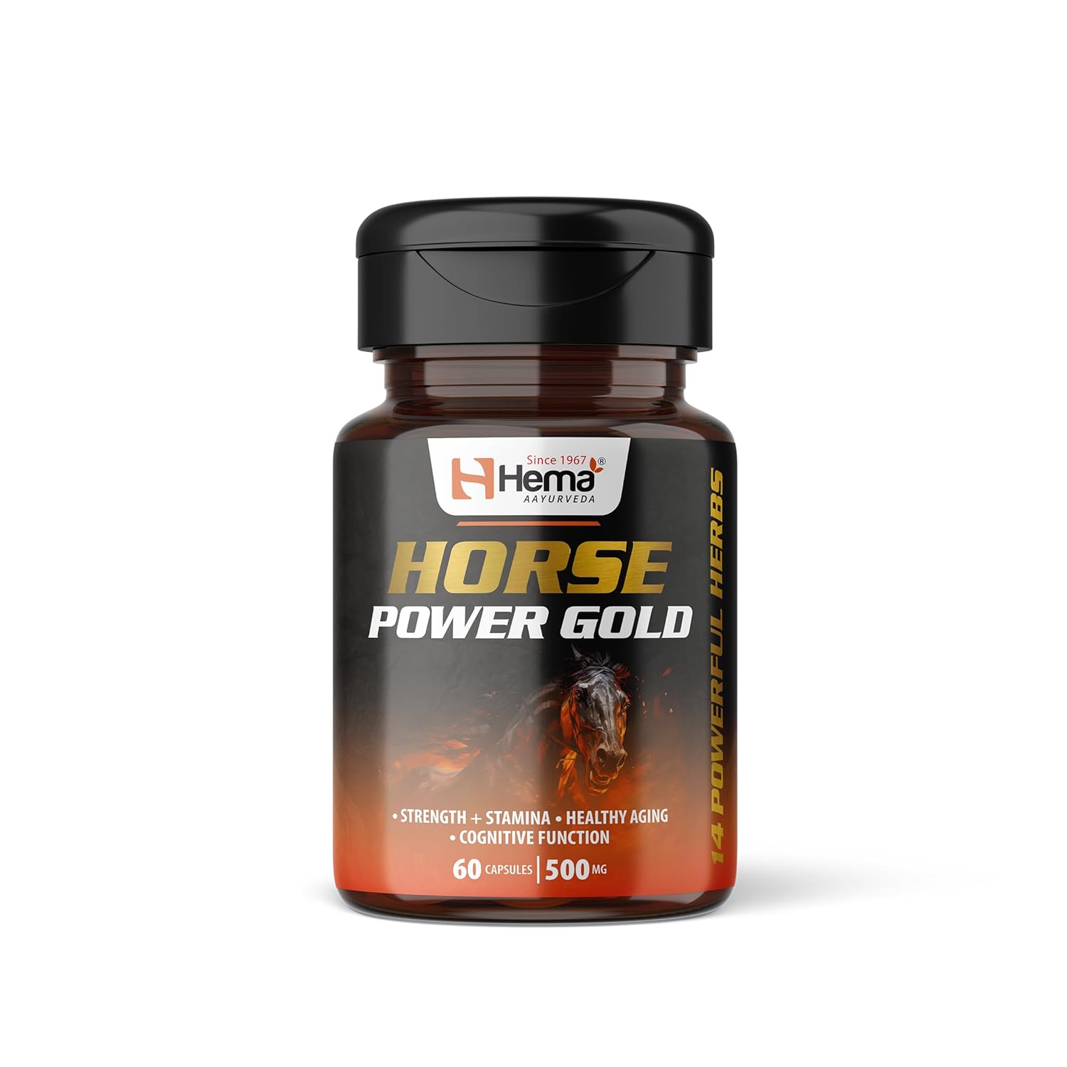 Horse Power Gold Capsule For Men | Enhances Stamina, Energy, and Power | Supports Healthy Testosterone Levels | 60 Capsules | Pack of 1