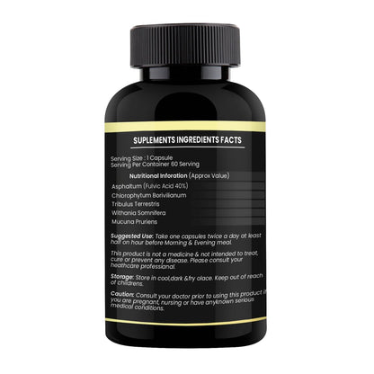 Xtra Josh Plus Ayurvedic Combo | Ling Mota Lamba Tablets & Massage Oil for Men Long | With Shilajit, Ashwagandha, Safed Musli & Gokshura | Power, Timing & Performance Booster (60 Capsules + 30ml ) (Pack of 2)