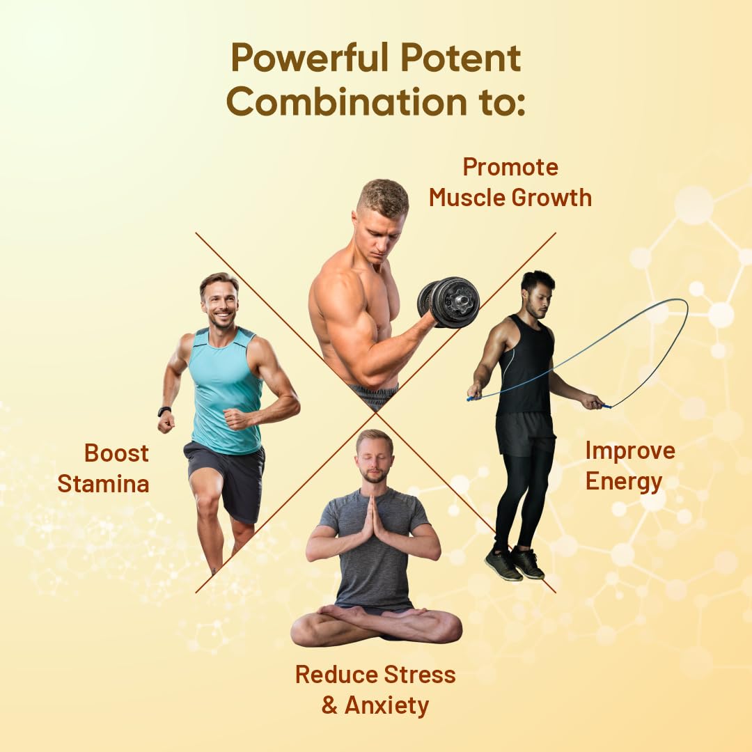 CUREFOREVER Shilajit & Ashwagandha Tablets 1000mg/Serving - Natural Ayurvedic Formula to Support Energy, Muscle Growth & Stamina, Natural Stress Relief Tablets | Himalyan Shilaijt/Shilajeet for Men (60 Count (Pack of 2))