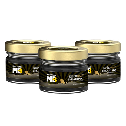 Koshaveda Shilajit Pro Gold by MuscleBlaze (60 Tablets) with Ashwagandha AF-43 600mg (60 Capsules) | for Strength & Recovery