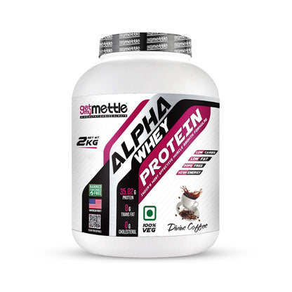 Getmymettle Alpha Whey Protein 1kg Kesar Pista Flavor, 35g Protein Muscle Growth & Rapid Recovery Post-Workout. Budget Friendly, USA Imported Whey