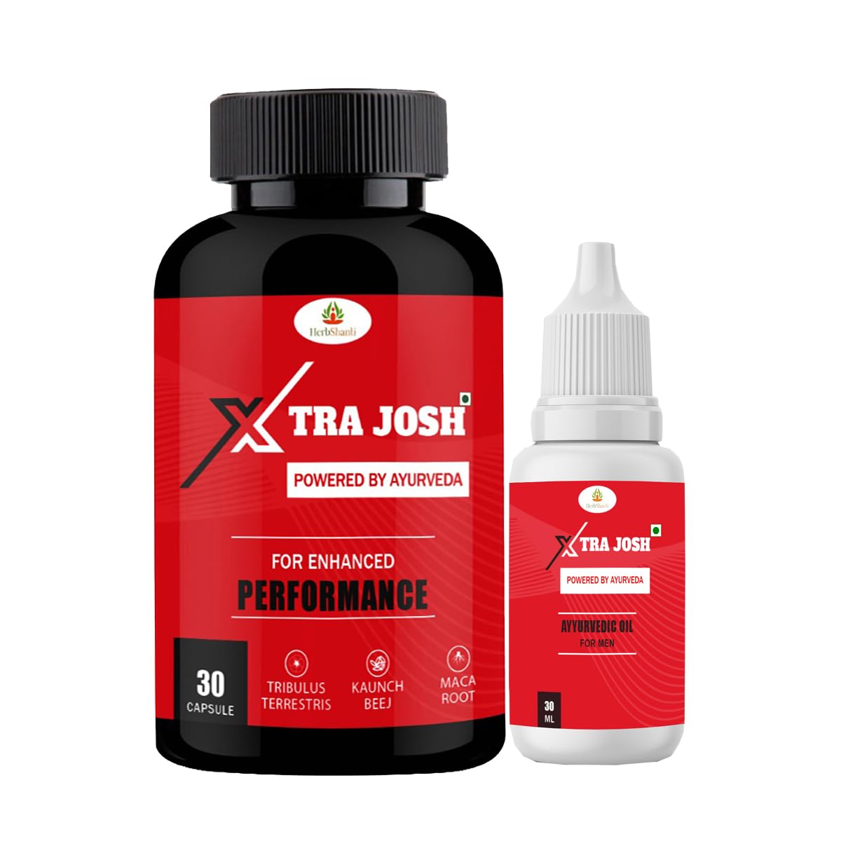 Xtra Josh Hard & Strong Pens Power Tablets with Land Massage Karne Wala Oil for Men Long Time | An Testosterone Booster Products Herbal Supplement for Muscle Growth & Pleasure (60 Capsules +30 ML)