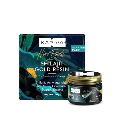 Kapiva Shilajit/Shilajeet Gold Resin - 20g | 500mg/Serving | 40 Servings | Boost Muscle Growth & Stamina | Contains 24 Carat Gold | 100% Ayurvedic