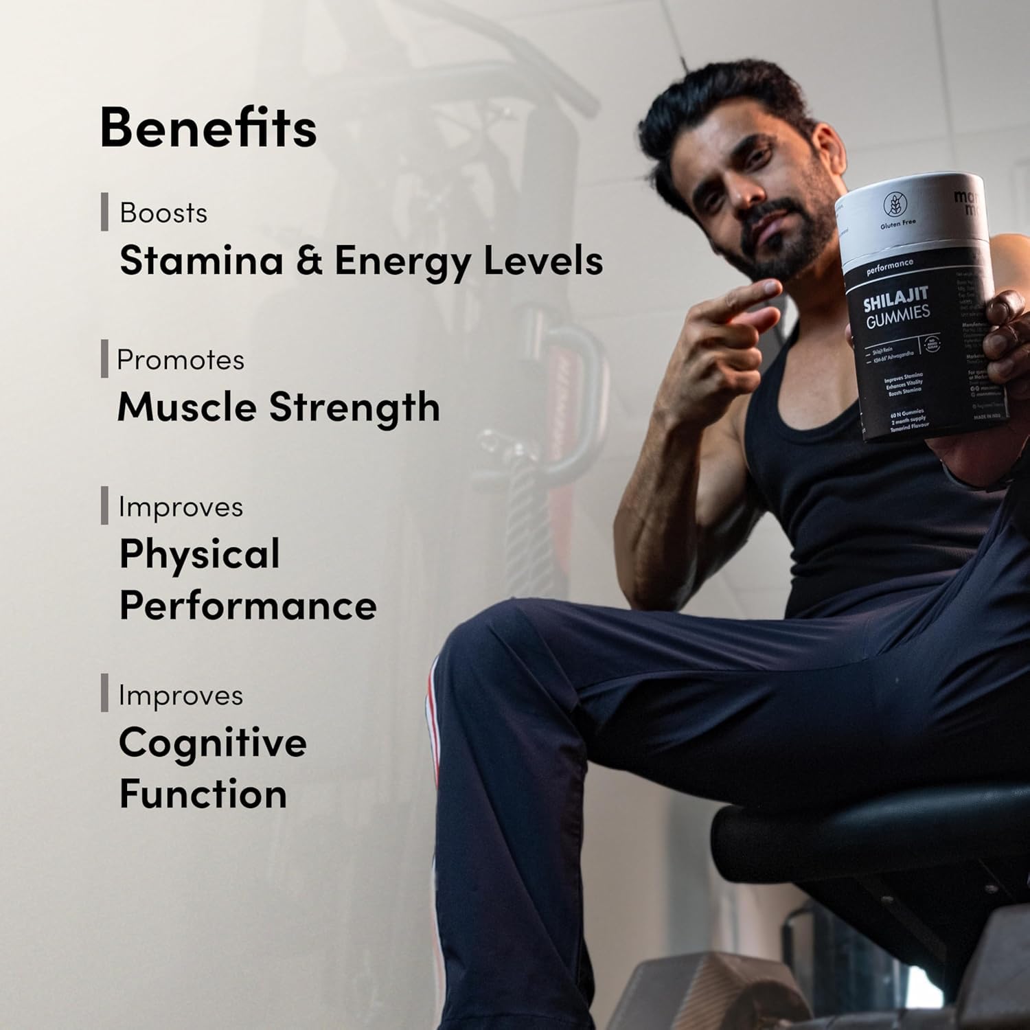 Man Matters Pure Himalayan Shilajit/Shilajeet Gummies Advanced With 75% Fulvic Acid, Ksm 66 Ashwagandha & Black Pepper | Boosts Stamina & Improves Energy Levels | No Added Sugar | Pack Of 60