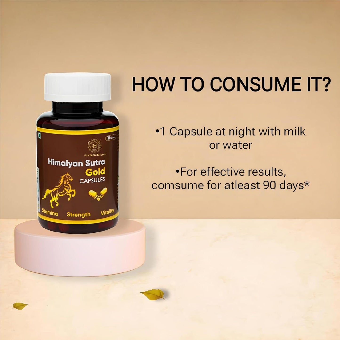 Sutra Gold Capsules & Men’s Massage Oil Combo | 30 Capsules + 30 ml Oil | Natural Herbal Supplement & Vitality Support | Strength & Wellness Care for Men