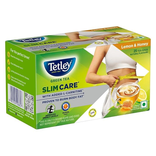 Tetley Slim Care Green Tea with L-Carnitine, Lemon & Honey (25 Cups)