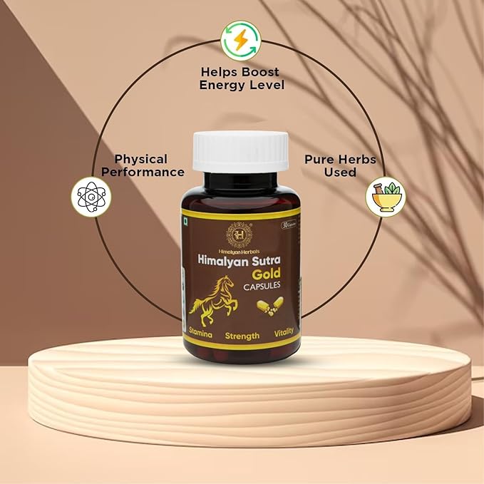 Sutra Gold Men’s Capsules | Herbal Stamina & Strength | 30 Veg Caps