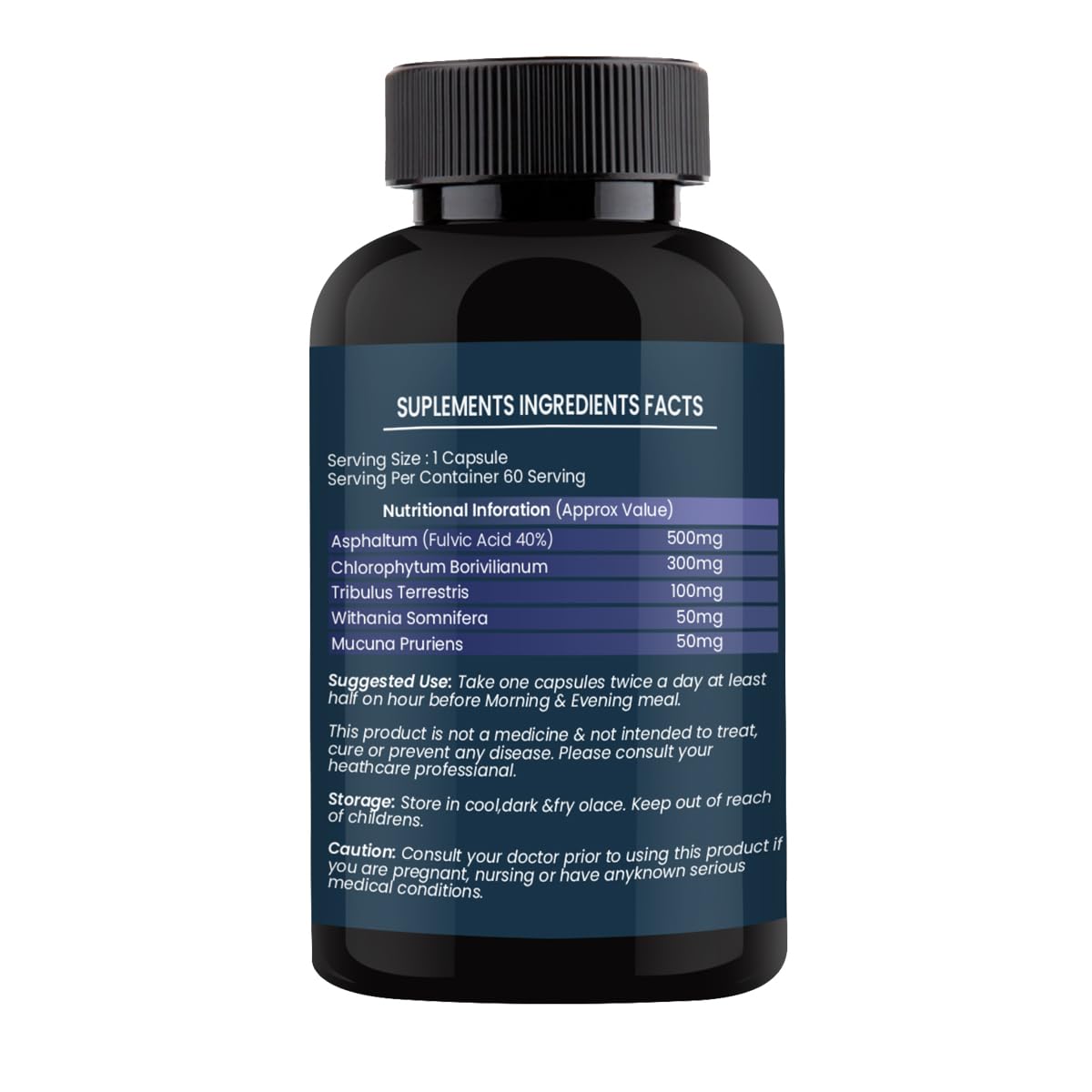 Ling Booster Herbal Long Penis Capsule for Men- Ayurvedic Supplement with Shilajit, Ashwagandha & Safed Musli -60 Capsules